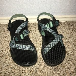 Blue chacos size 8